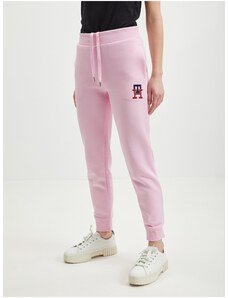 Světle růžové dámské tepláky Tommy Hilfiger - Dámské