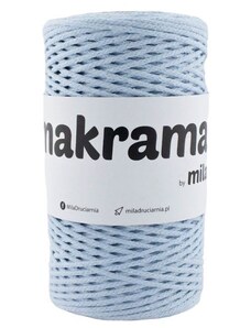 Bavlněná šňůra MILA Makrama 2 mm - modrá blankytná