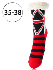 LOOKeN SM-HL-2028-AJ6 Dámské ponožky TERMAL z ovčí vlny, 35-38, vlajka