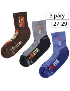 Happy Feet 1681 Dětské chlapecké sportovní ponožky 27-29, vícebarevné 3ks
