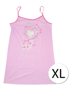 Italian Fashion 1235 Dámská noční košile na ramínka, růžová XL
