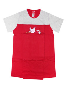 Vienetta Secret 8451 Dámska nočná košeľa materská, červená-XL