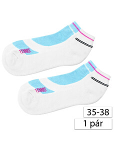 Happy Feet 4320 Dámské sportovní ponožky 35-38, bílé