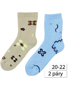 Happy Feet 9090 Dětské dívčí sportovní ponožky 20-22, vícebarevné 2 páry