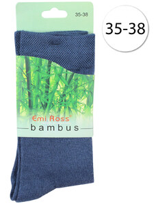 Emi Ross B-0011 Dámské ponožky z bambusového vlákna, 35-38, 1 pár, modré