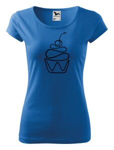 Roni Syvin + Adler/Malfini Ručně malované dámské bavlněné tričko - Jednotahový dortík