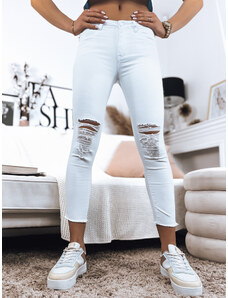 BASIC Bílé dámské džíny Bílá