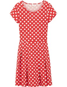 bonprix Dívčí šaty s puntíky Červená