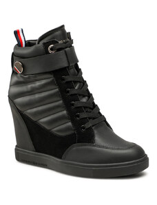 Tommy Hilfiger dámské černé boty Wedge