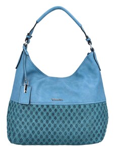 Coveri Trendová koženková kabelka na rameno Kitti, modrá