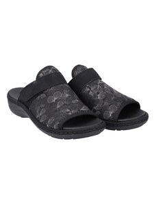 Pantofle s jmenými stříbrnými detaily Remonte D7664-01 černá