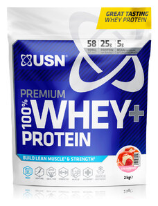 Proteinové prášky USN 100% Premium Whey Bag Strawberry 2kg bwp2
