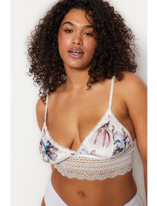 Trendyol Curve Multicolored Floral Velvet Bra