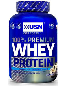 Proteinové prášky USN 100% Whey Protein Premium smetanová sušenka 2.28kg wp18