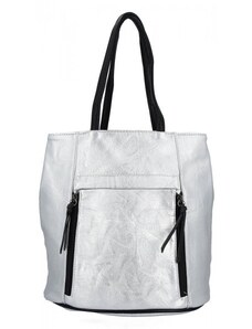 Dámská kabelka batůžek Hernan stříbrná HB0355-1