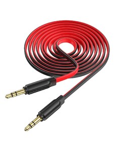 HOCO propojovací kabel 3,5mm na 3,5mm 1m Černá/Červená