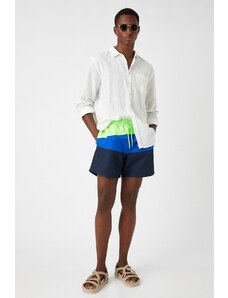 Koton Swim Shorts Color Blocked Waist Tied