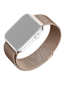 Síťovaný nerezový řemínek FIXED Mesh Strap pro Apple Watch 38/40/41mm, růžove zlatý FIXMEST-436-RG