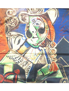 Bavlissimo Saténový šátek 180 x 70 cm s obrazem Le Matador od Pabla Picassa