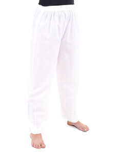 Kalhoty letní dámské bílé s výšivkou