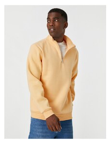 Koton Zippered Sweatshirt Standing Collar