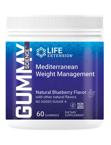 Life Extension Mediterranean Weight Management Borůvka, 60 ks, gummies, 400 mg
