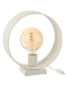 Bílá hliníková stolní lampa J-line Musha