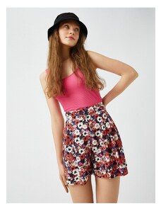 Koton Patterned Shorts High Waist