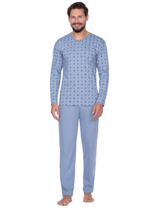 Regina 432 světle modré pánské pyžamo
