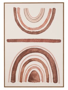 Růžový abstraktní obraz J-line Mayot 140 x 100 cm