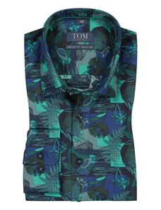 Tom rusborg, košile s havajským potiskem, nežehlivá, comfort fit námořnickámodrá