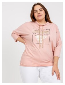 Zonno Púdrově ružové tričko s potiskem