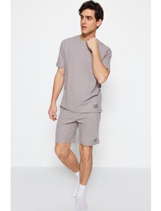 Trendyol Gray Regular Fit Knitted Pajamas Set