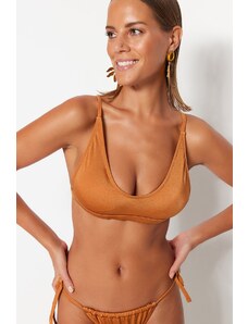 Horní díl bikin Trendyol Camel Bralette