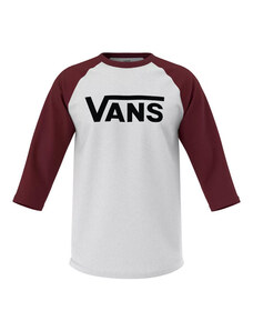 Pánské Tričko VANS CLASSIC RAGLAN WHITE-BLACK-SYRAH