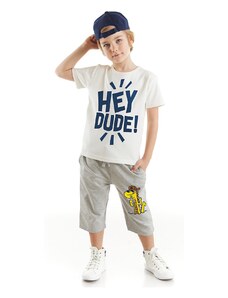 Denokids Hey Dude Boys T-shirt Capri Shorts Set