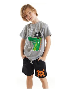 Denokids Pirate Crocodile Boy's T-shirt Shorts Set