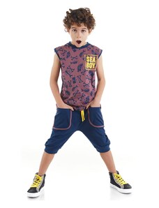 mshb&g Sea T-shirt Boys T-shirt Capri Shorts Set