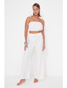 Trendyol White Woven Blouse and Pants Suit