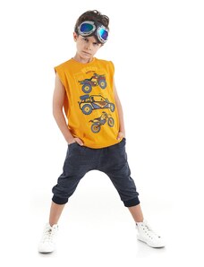 Mushi Motocross Boys T-shirt Capri Shorts Set