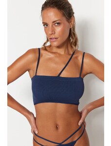 Trendyol Navy Blue Seamless/Seamless Pile Capless Bralette Bra