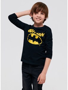Sinsay - Tričko s dlouhými rukávy Batman - černá