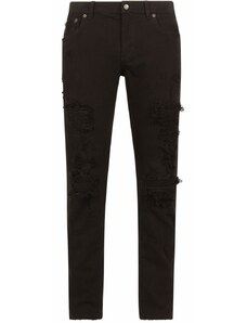 DOLCE & GABBANA Distressed Black džíny