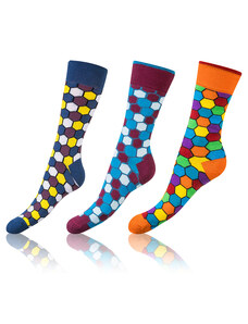 Bellinda CRAZY SOCKS 3x - Fun crazy socks 3 pairs - yellow - blue - green