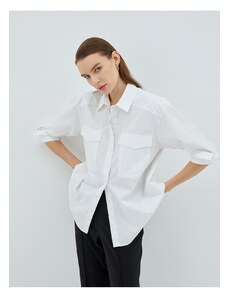 Koton Oversized Cotton Shirt with Pocket Detail