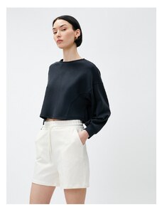 Koton Crop Sweatshirt Modal Blended