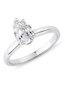 Prsten s 1,0ct lab grown diamantem v bílém zlatě KLENOTA R0870752