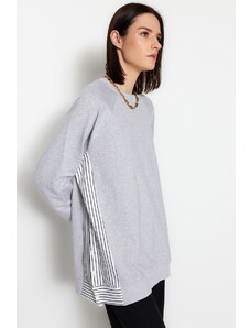 Trendyol Gray Woven Joint Knitted Tunic