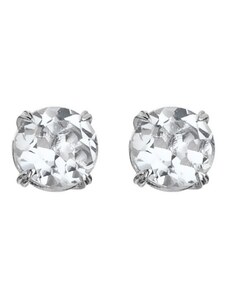 Hot Diamonds Jemné stříbrné náušnice pecky s topazy a diamanty Tender DE728