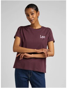 Vínové dámské tričko Lee - Dámské